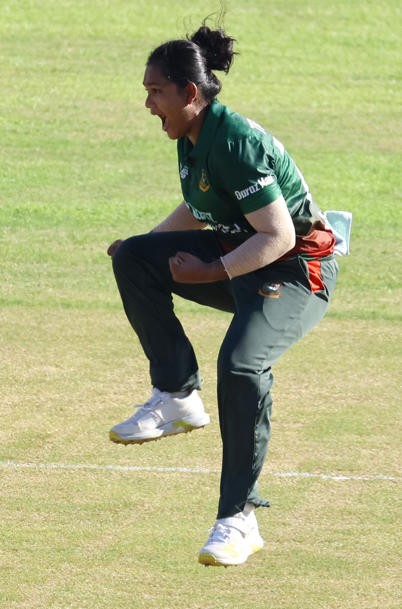 Fariha Trisna is all pumped up after completing her hat-trick