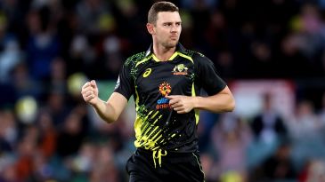 Hazlewood and Warner star for nine-man Australia as coaches pitch in as subs