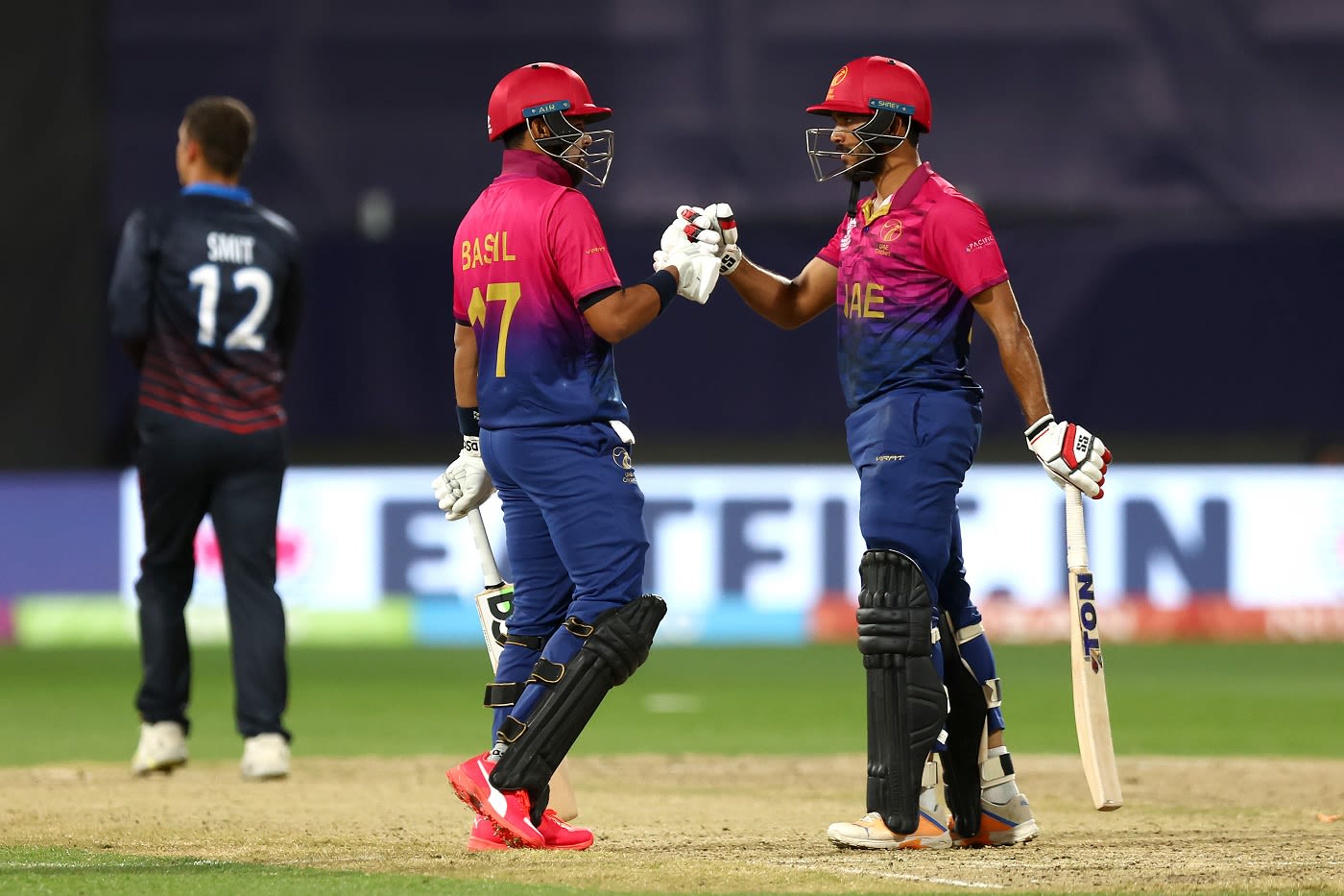 Basil Hameed and CP Rizwan provided UAE with late impetus