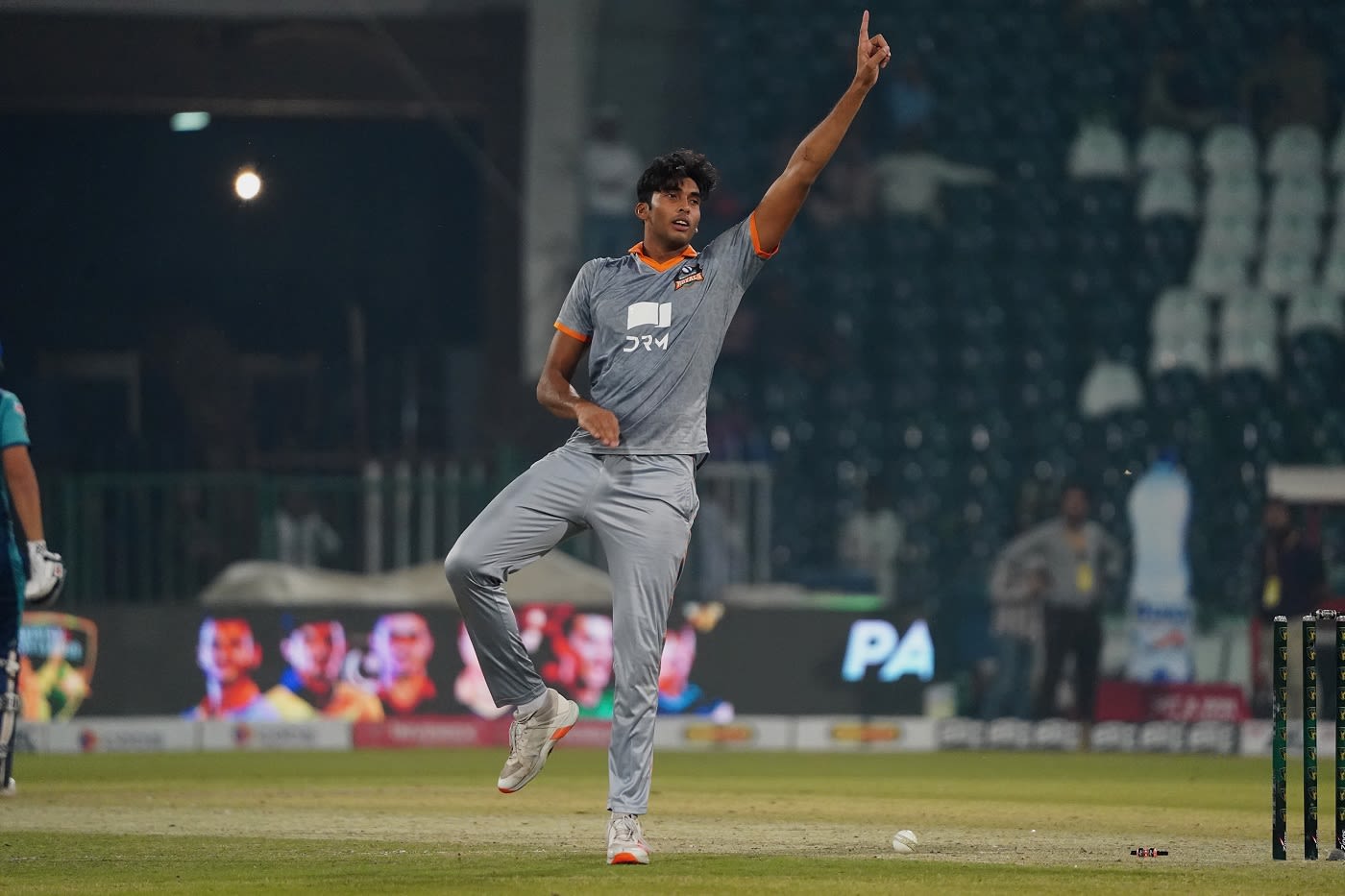 Mohammad Zeeshan is up in celebration