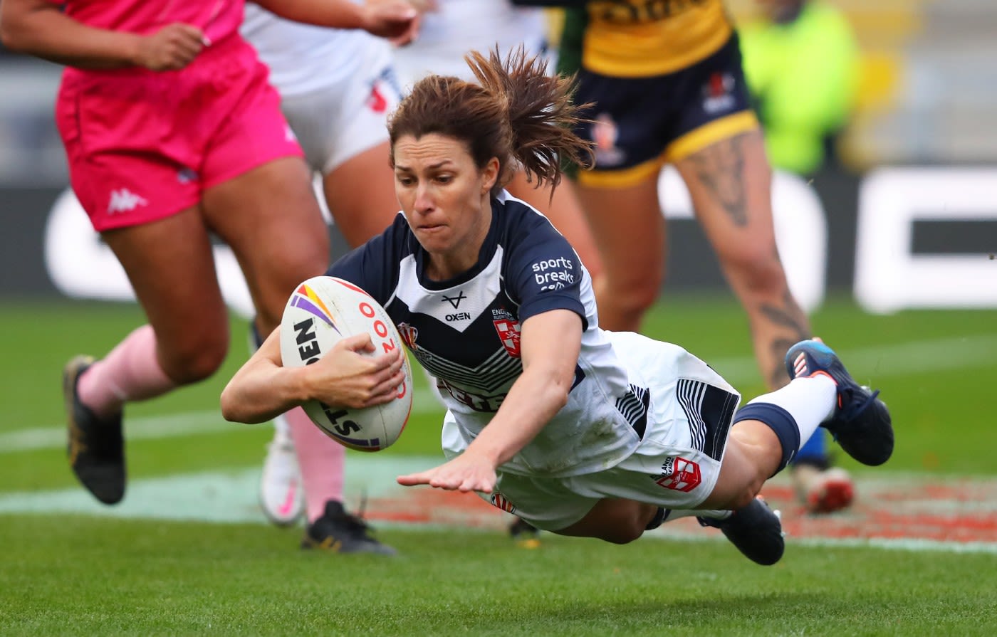 Courtney Winfield-Hill has switched both countries and sports to star for England in the Women's Rugby League World Cup