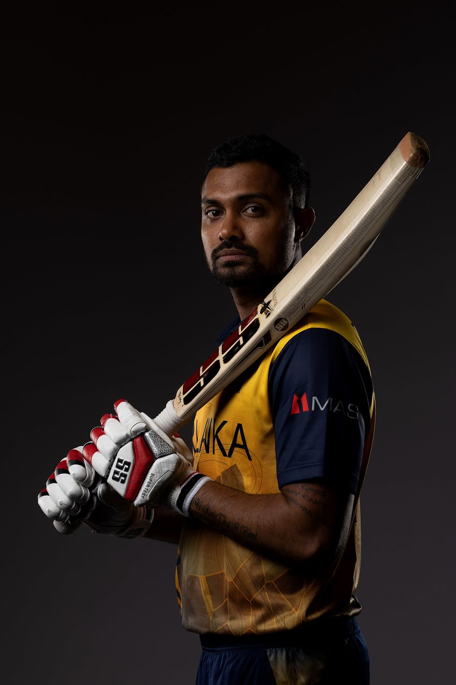 Danushka Gunathilaka poses for a picture ahead of the 2022 T20 World Cup