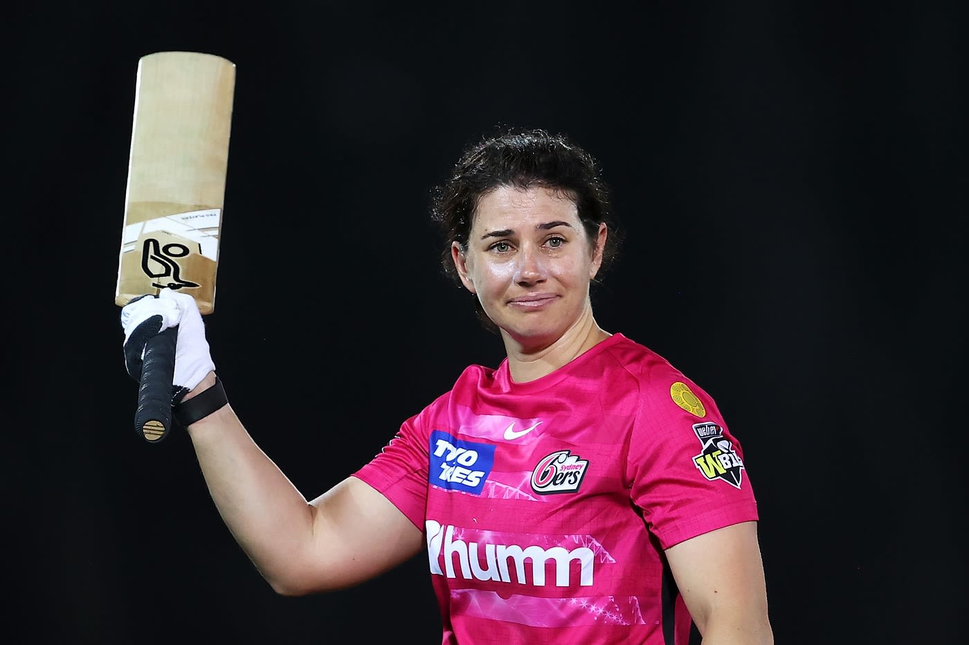 Nicole Bolton soaks in the applause after being dismissed in what is her final WBBL innings