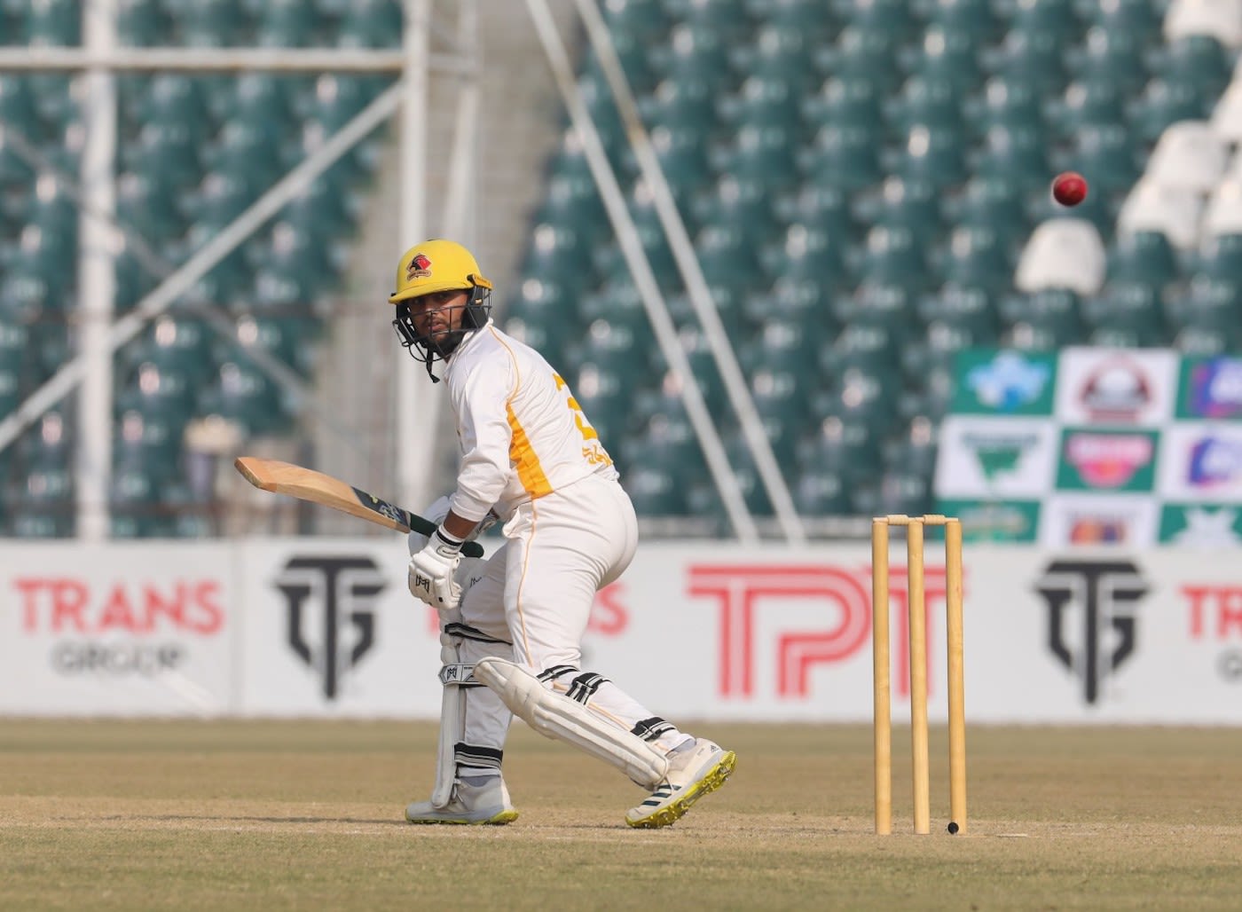 Saad Khan edges the ball behind
