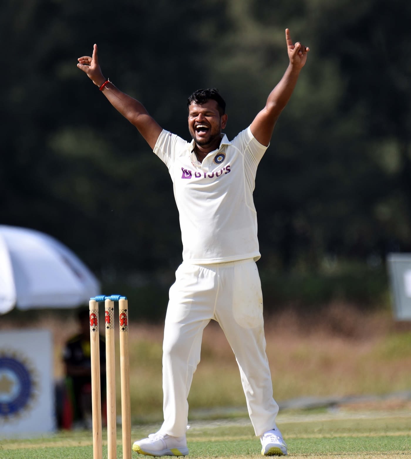 Saurabh Kumar took four wickets in the eight overs he bowled