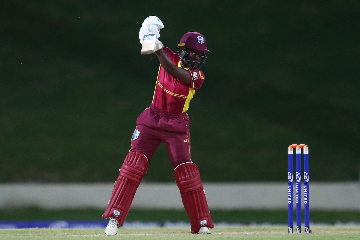 Kycia Knight struck a few fours during her knock of 39