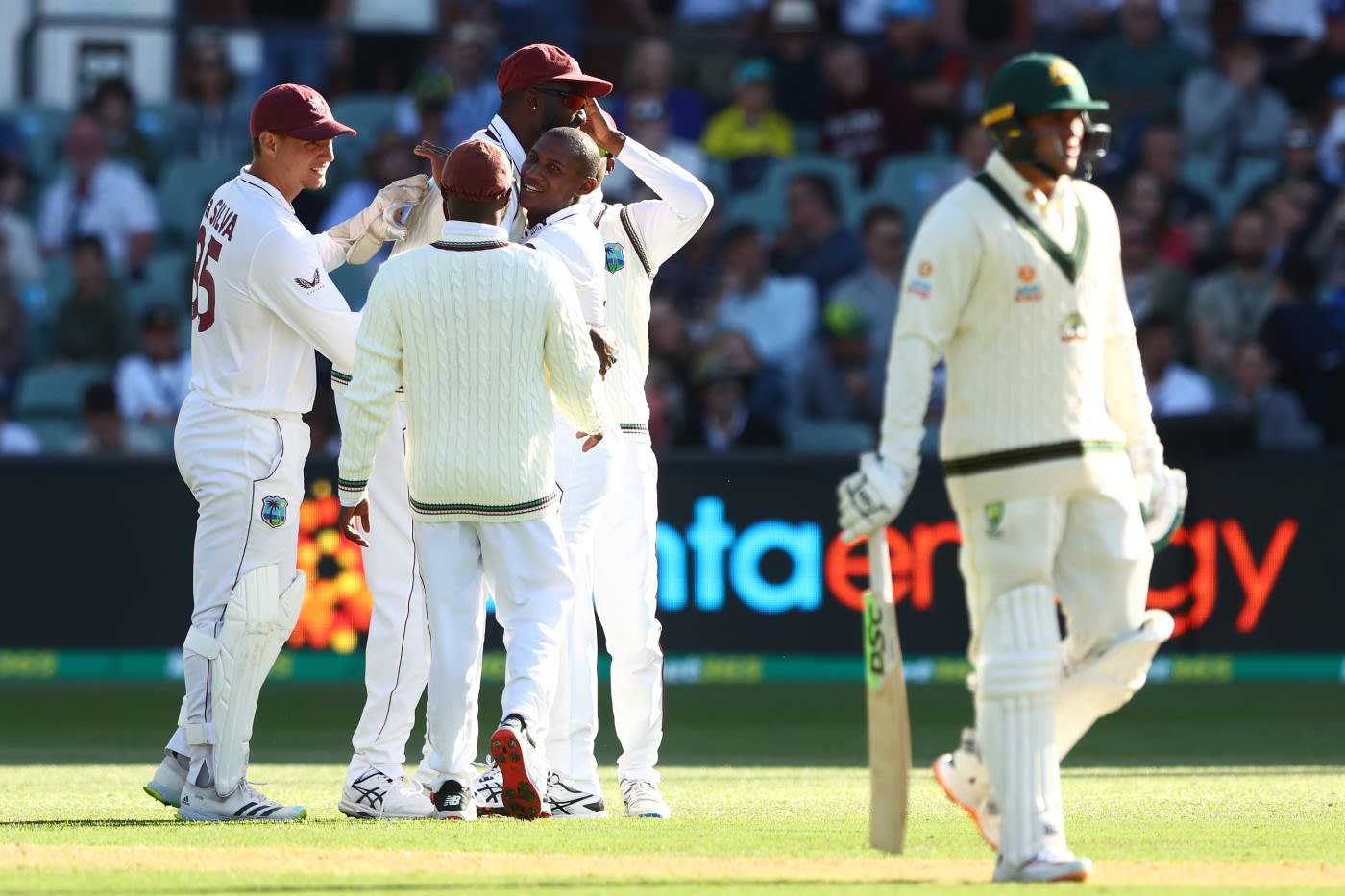 Devon Thomas took his first Test wicket