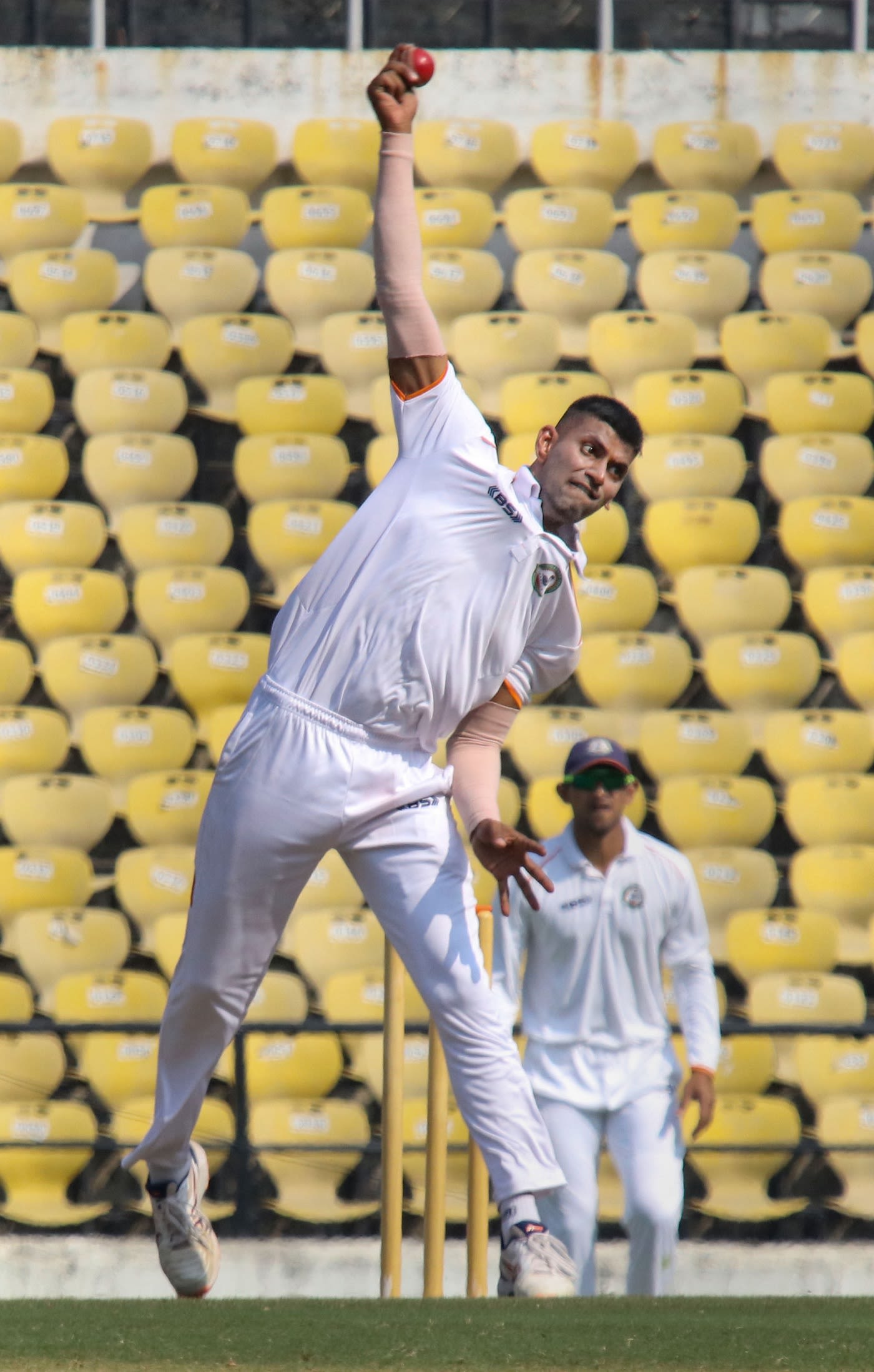 Akshay Wakhare sends one down