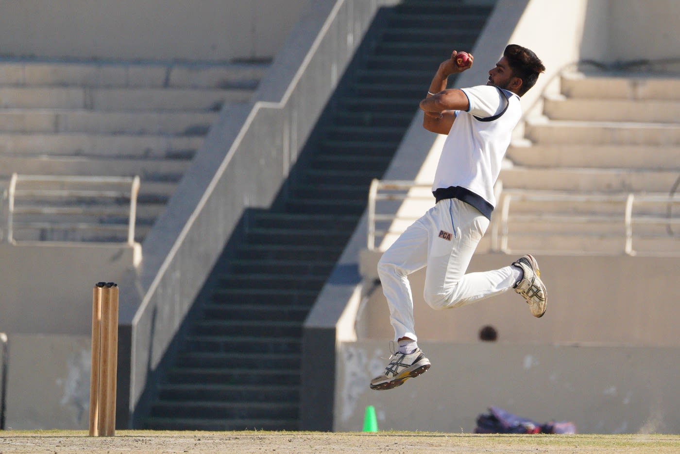 Sanvir Singh bowls