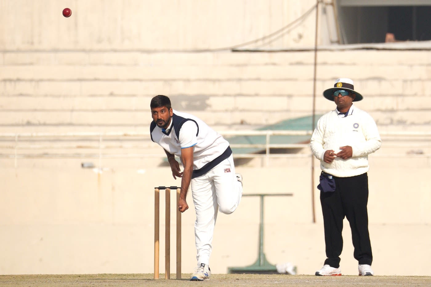 Vinay Choudhary tosses one up