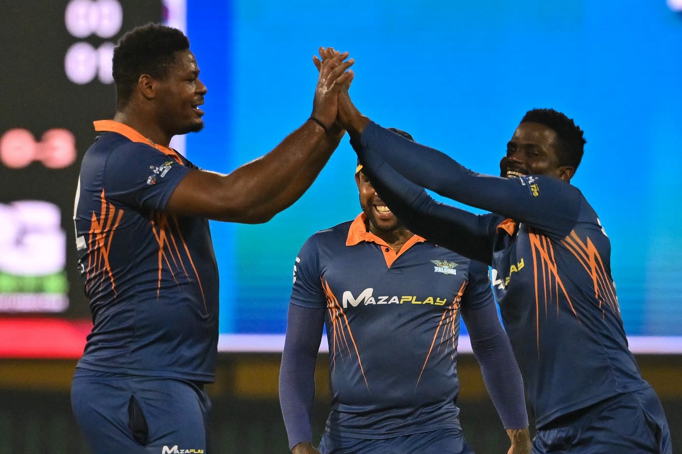 West Indian flavour: Oshane Thomas, Andre Fletcher and Fabian Allen get together