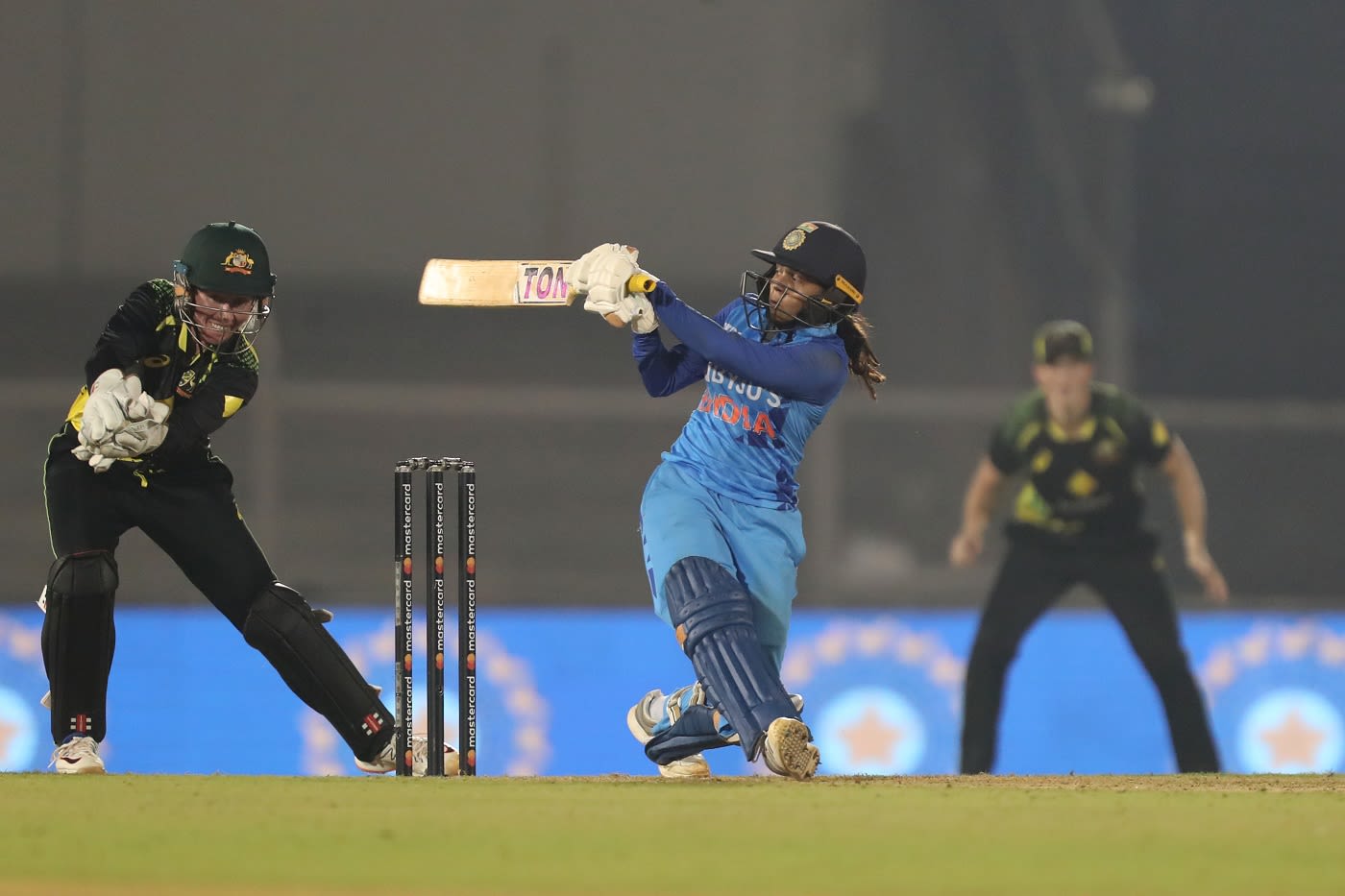 Devika Vaidya swats one away