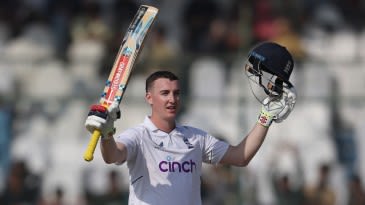 How many batters have made three or more hundreds in their first six Test innings?