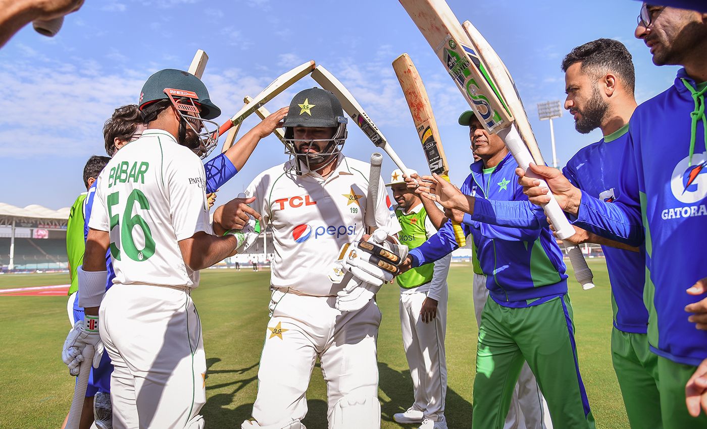 Azhar Ali walked off to a guard of honour from his team-mates