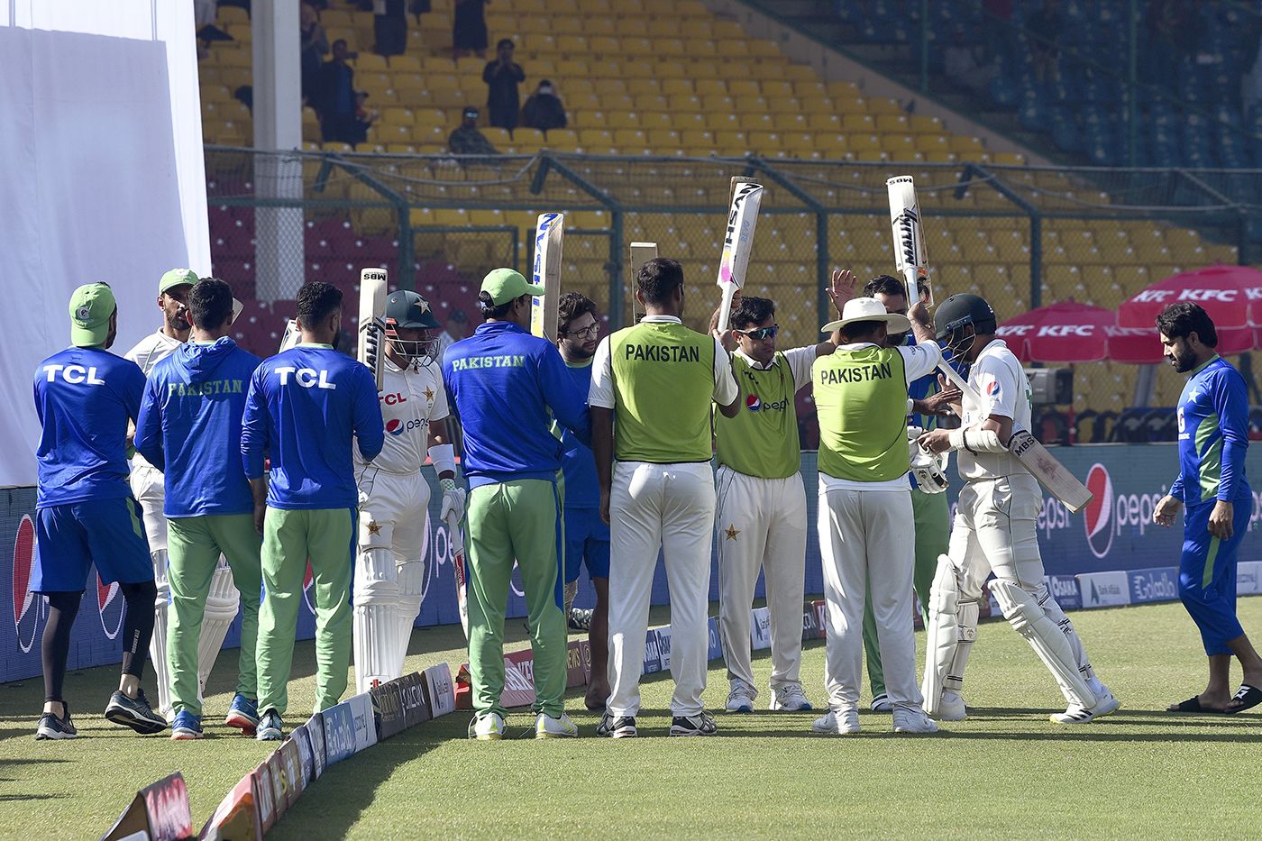 Azhar Ali's final Test innings was marked by his team-mates