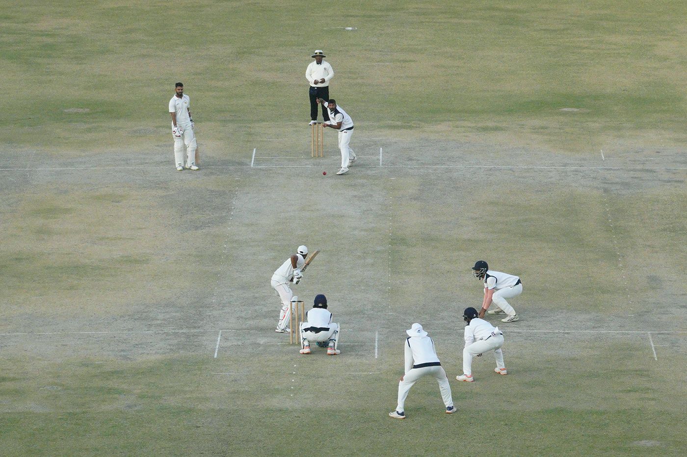 Vinay Choudhary bowls