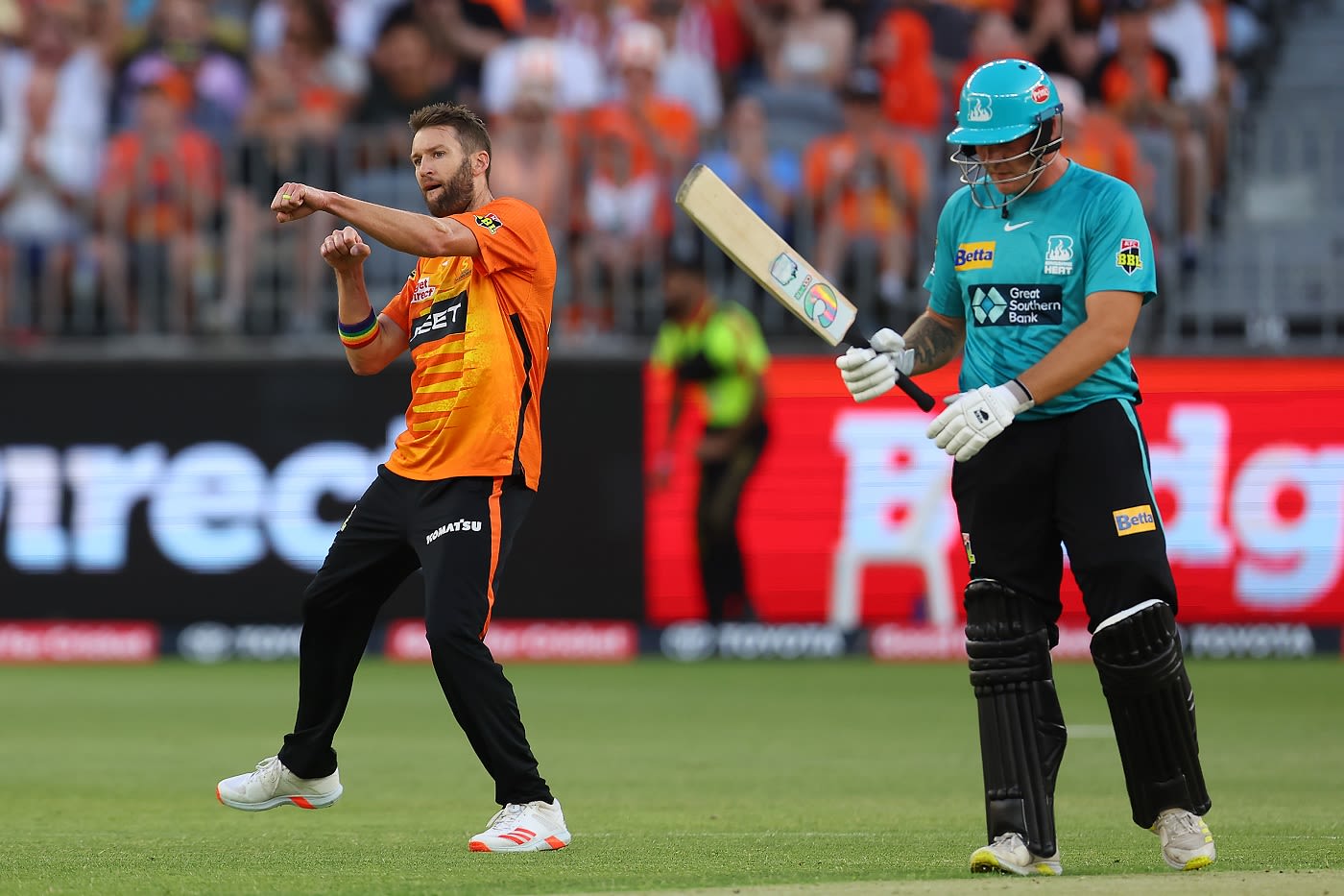 Andrew Tye picked up three wickets