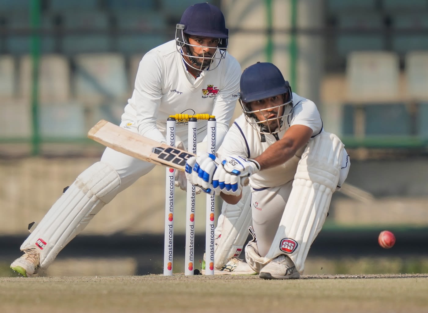 Himmat Singh attempts a sweep