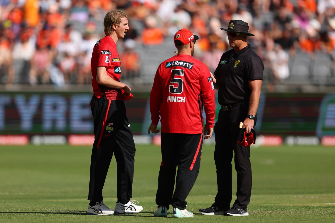 David Moody was removed from the attack after bowling two full tosses above the waist