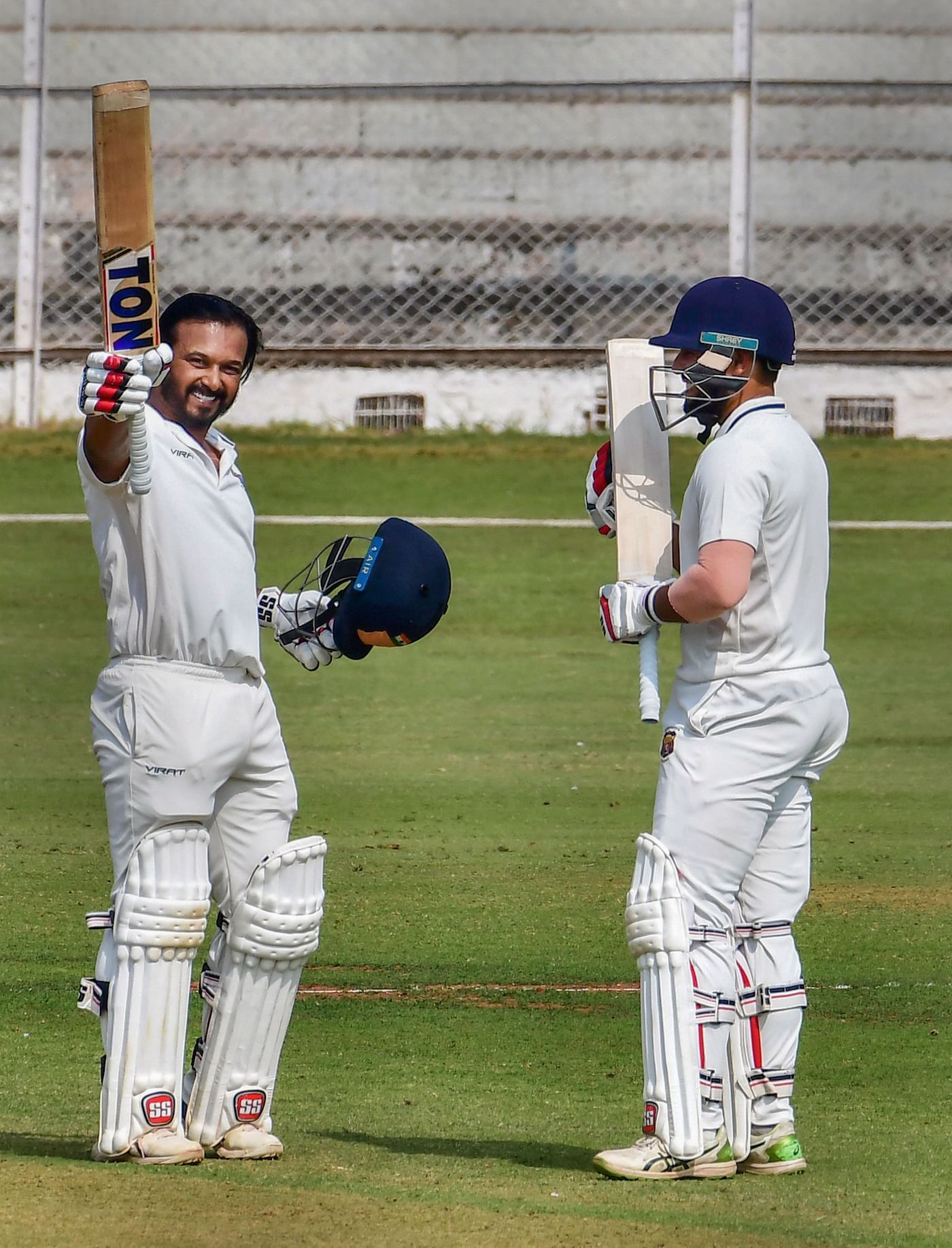 Kedar Jadhav is all smiles to celebrate his century