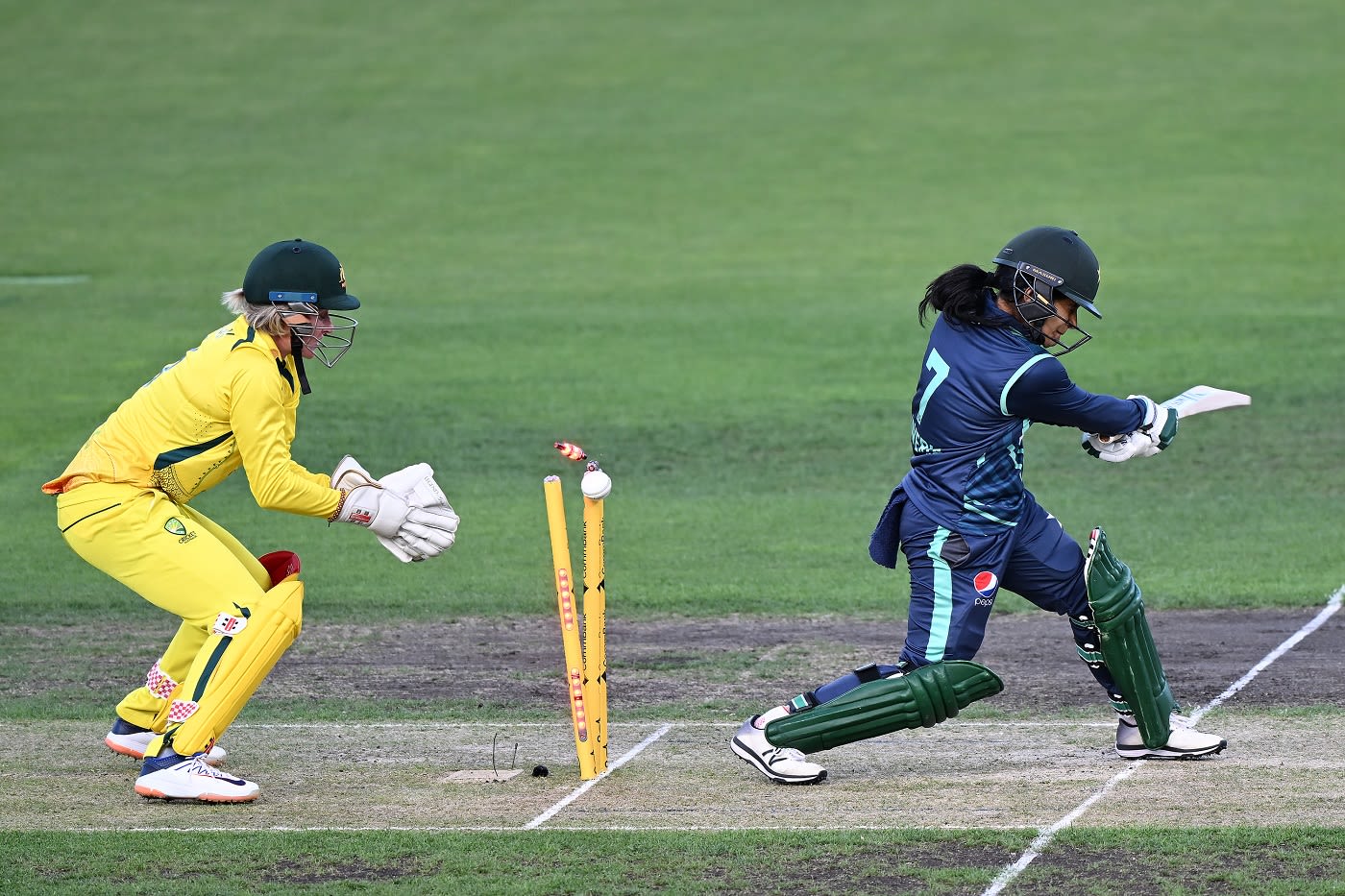 Javeria Khan swings... and misses