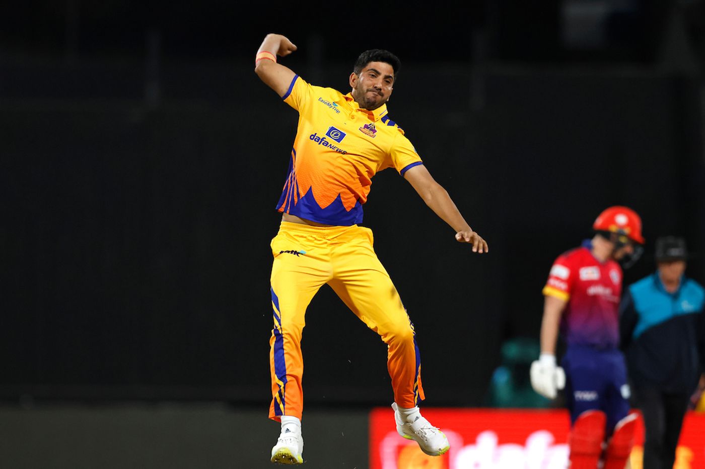 Junaid Siddique celebrates a breakthrough