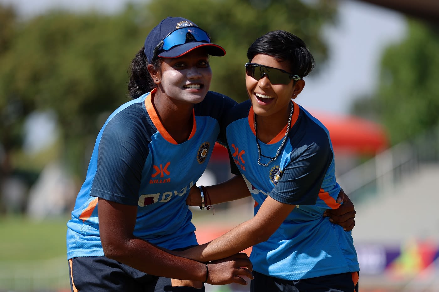 Shabnam MD shares a light moment with team-mate Soniya Mendhiya