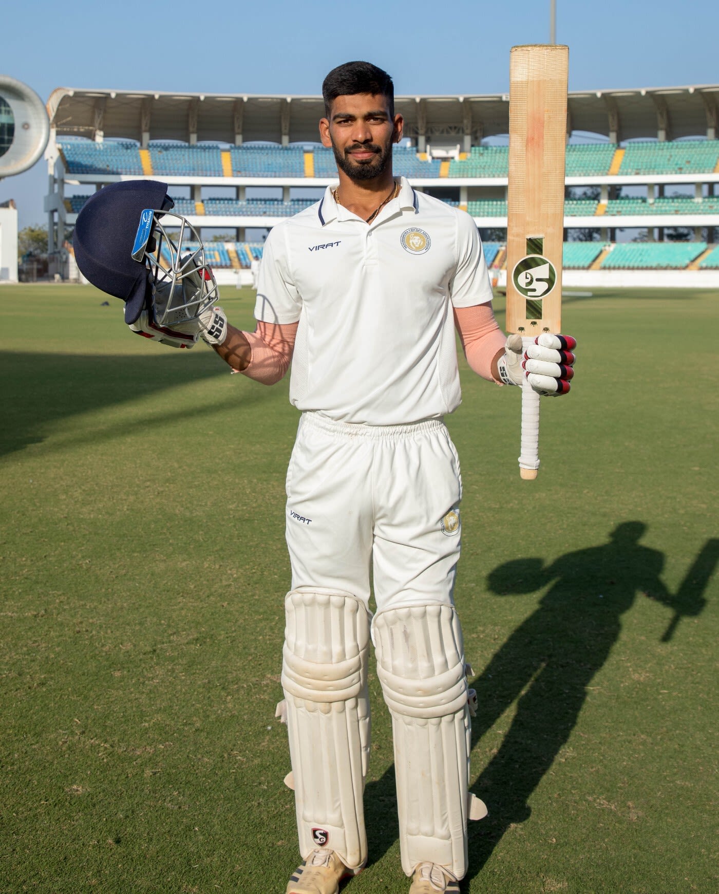 Parth Bhut scored an unbeaten 111 to help Saurashtra go past 300
