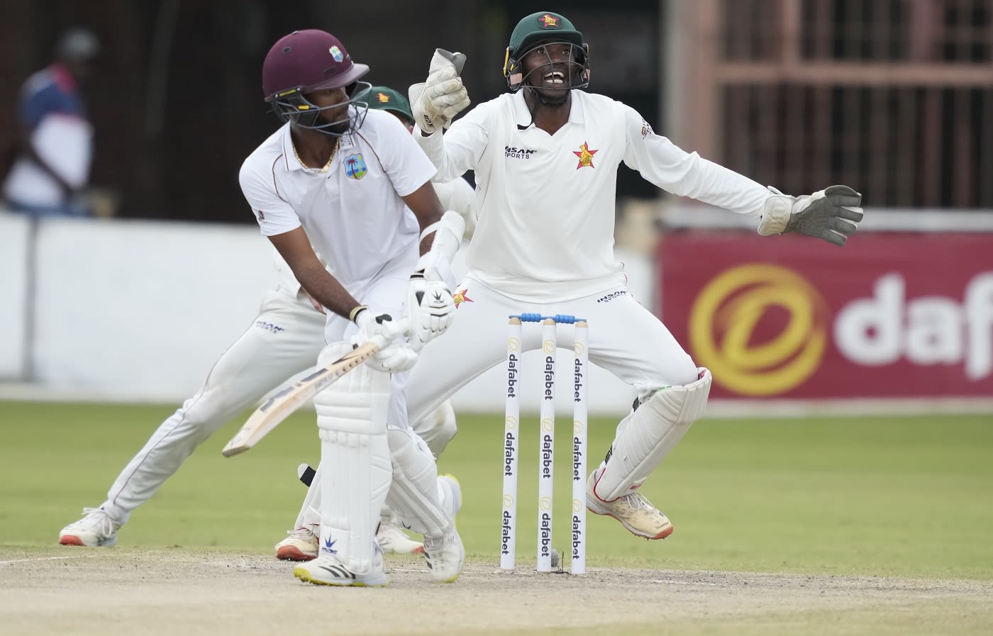 Kraigg Brathwaite looks to defend