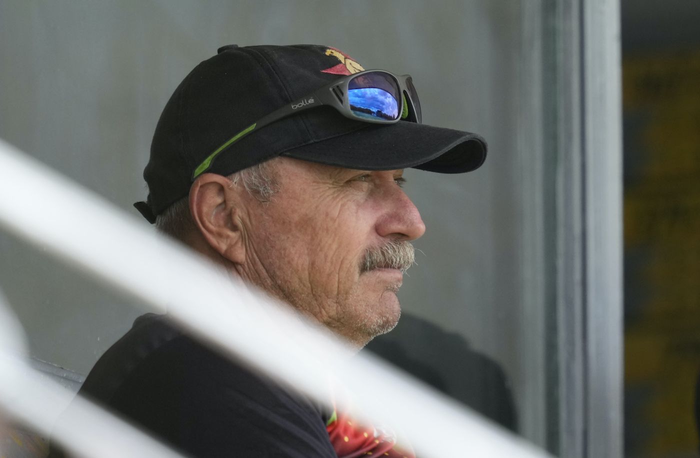 Zimbabwe coach Dave Houghton watches on