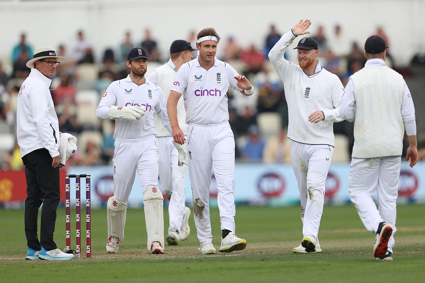 Stuart Broad picked off the final three New Zealand wickets