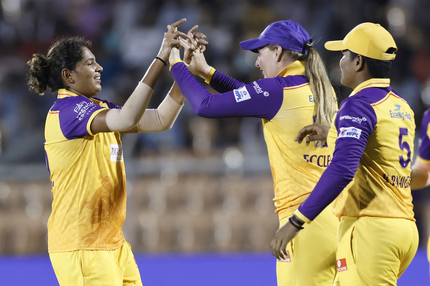 S Yashasri celebrates after removing Shafali Verma
