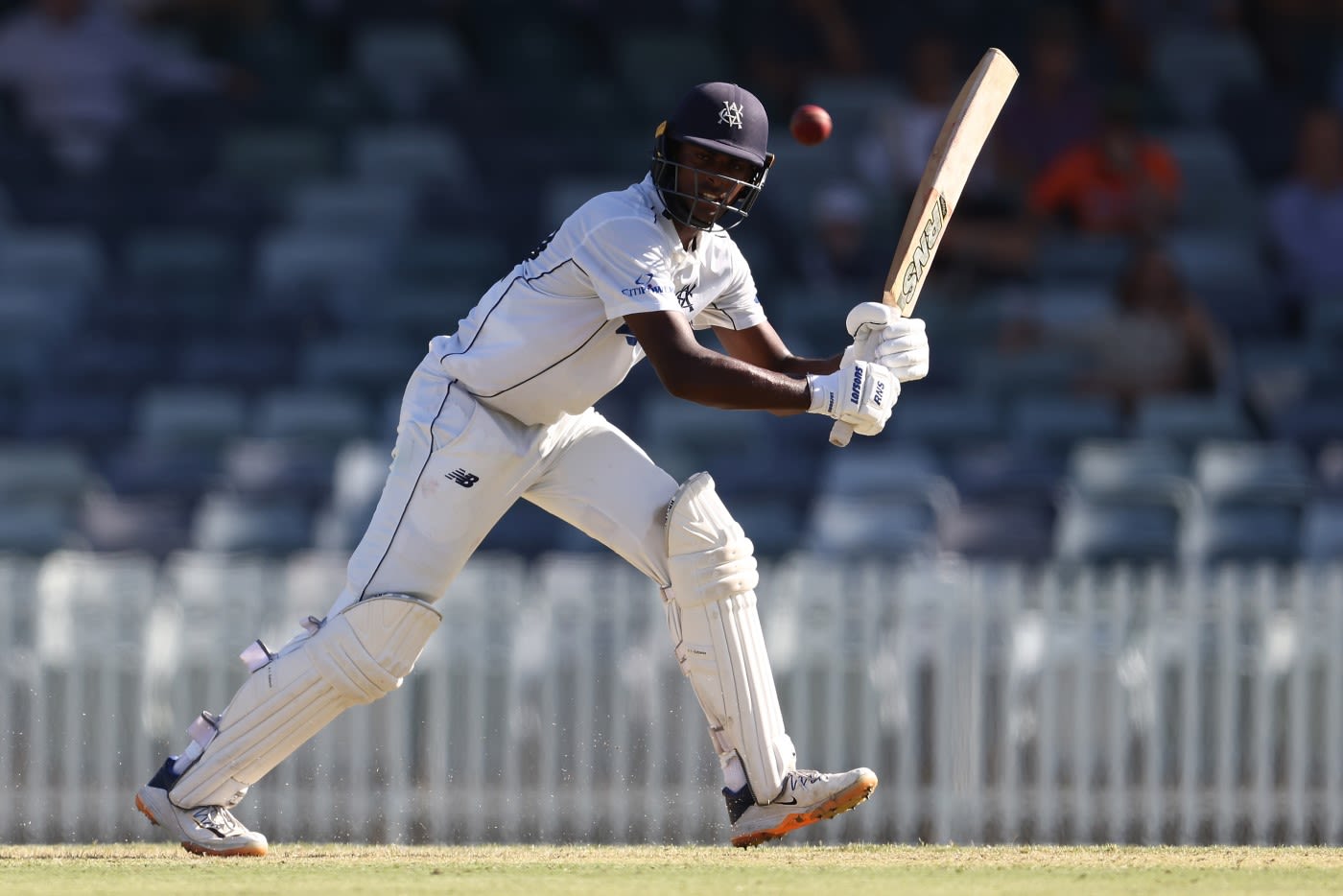 Ashley Chandrasinghe works one forward of square