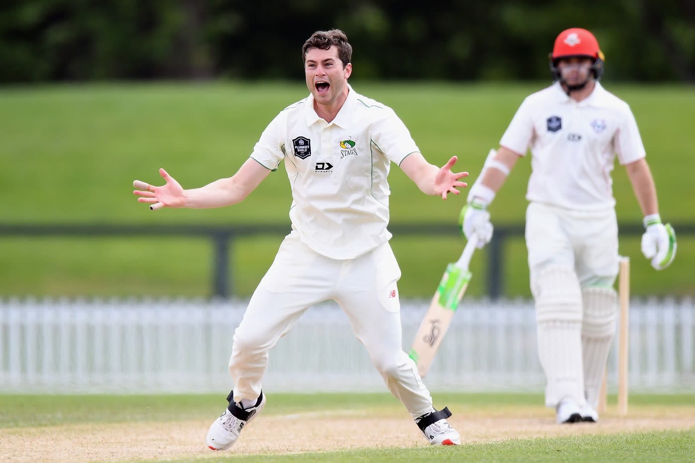 Raymond Toole appeals for a wicket