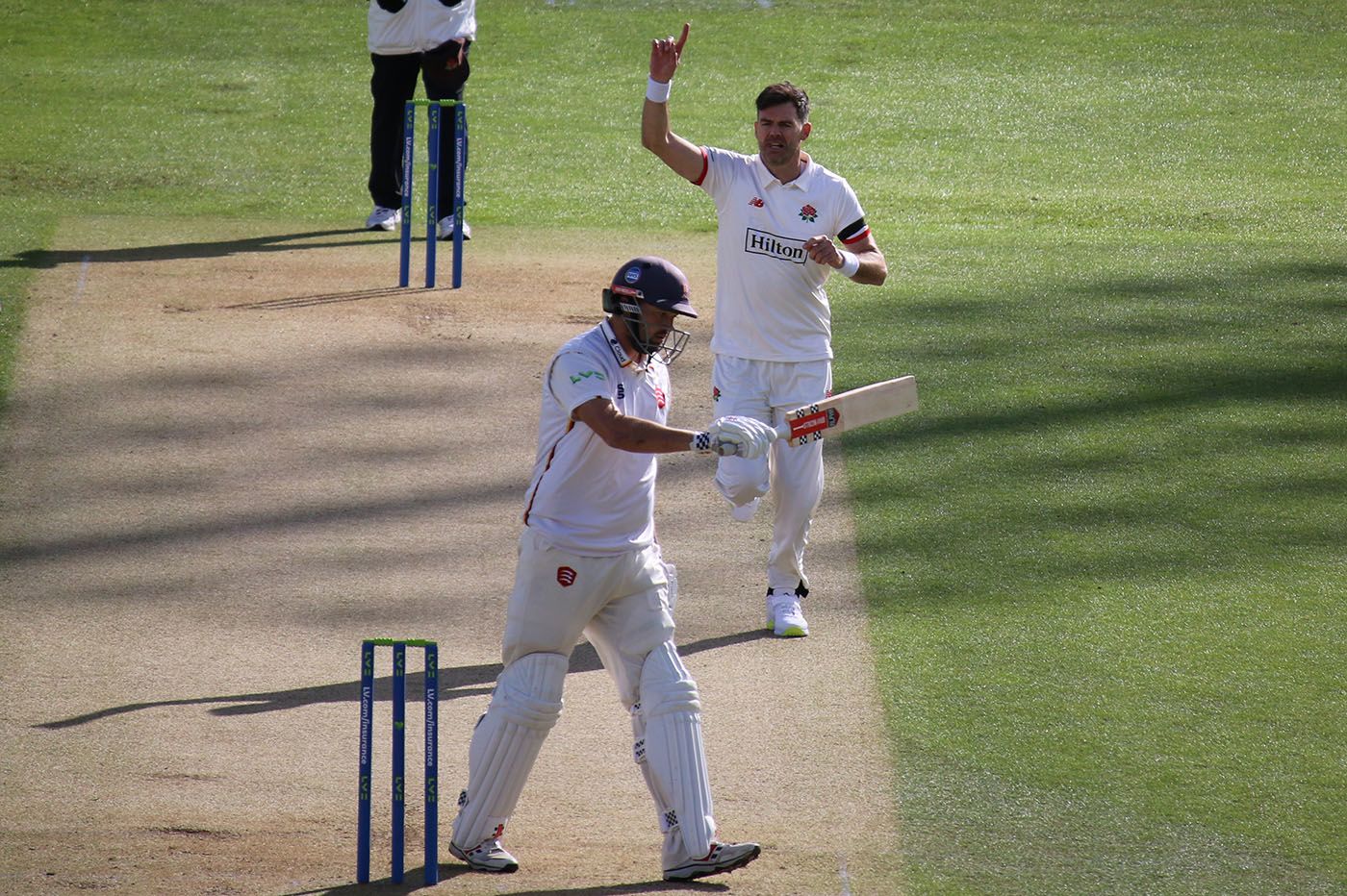 James Anderson removed Nick Browne for a duck in his first over