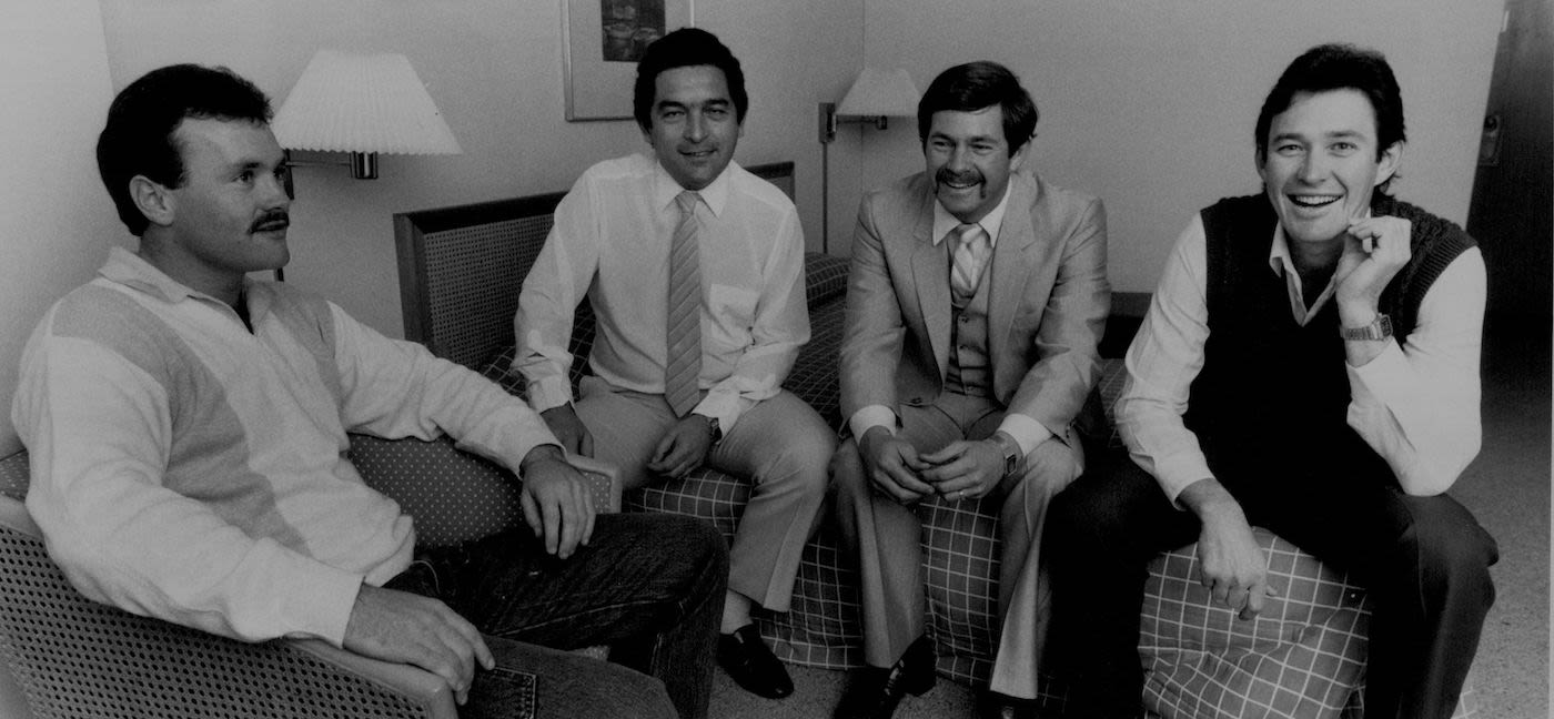 Steve Smith, Ali Bacher, Steve Dixon and John Dyson