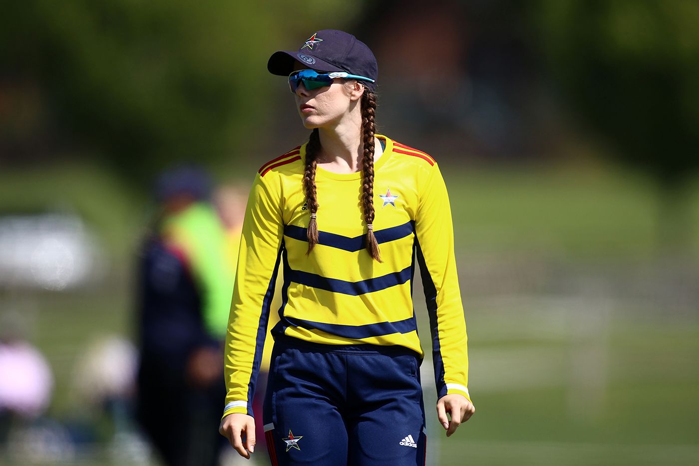 Danielle Gregory looks on from the field