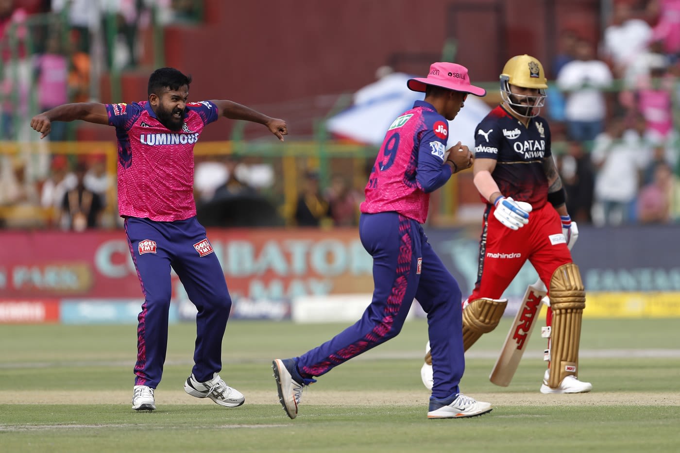 KM Asif is pumped up after getting rid of Virat Kohli
