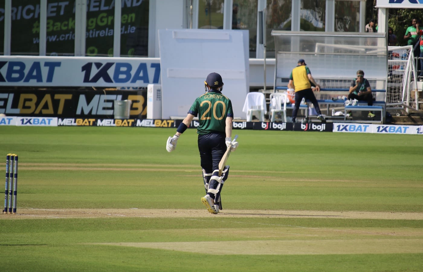 Stephen Doheny walks back after being dismissed