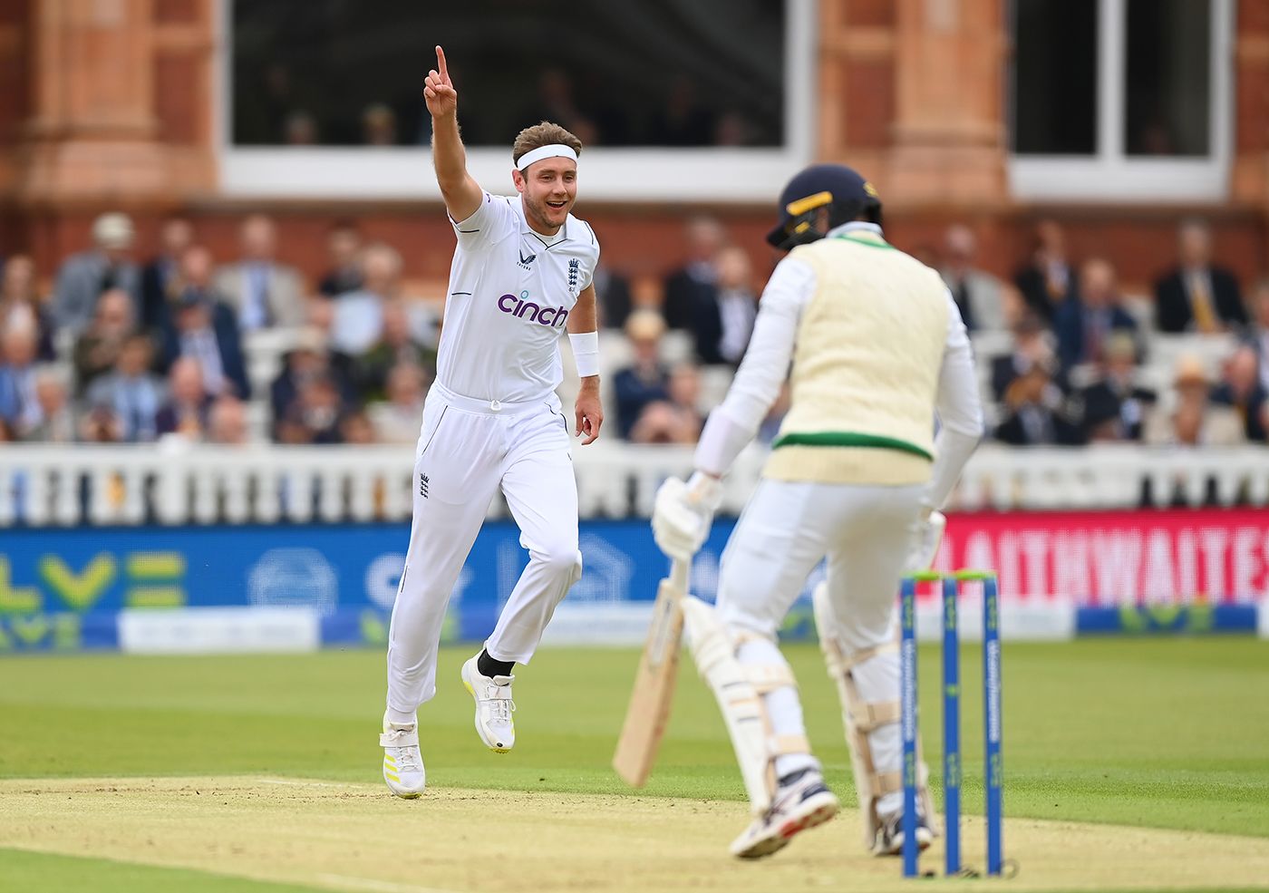 The first celebrappeal of the English Test summer: Stuart Broad traps PJ Moor lbw