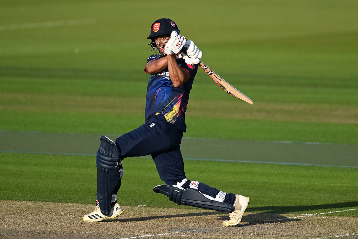 Feroze Khushi plays into the leg side