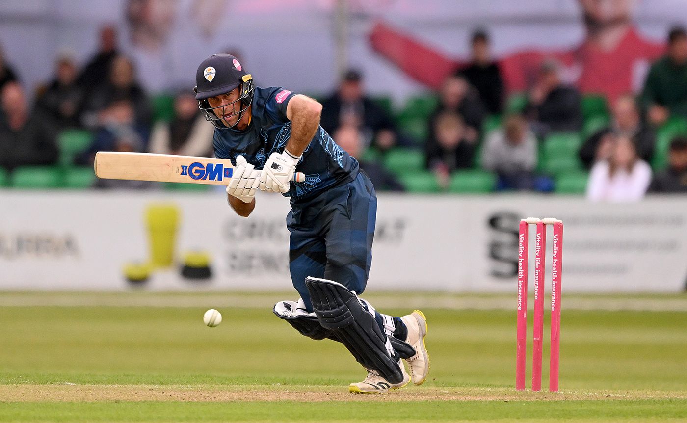 Wayne Madsen works through midwicket on his way to a hundred
