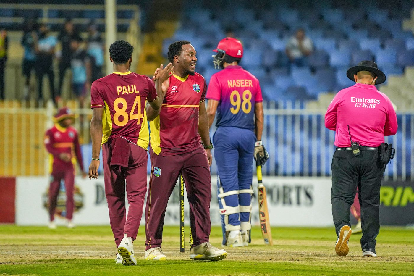 Keemo Paul and Odean Smith took five wickets between each other