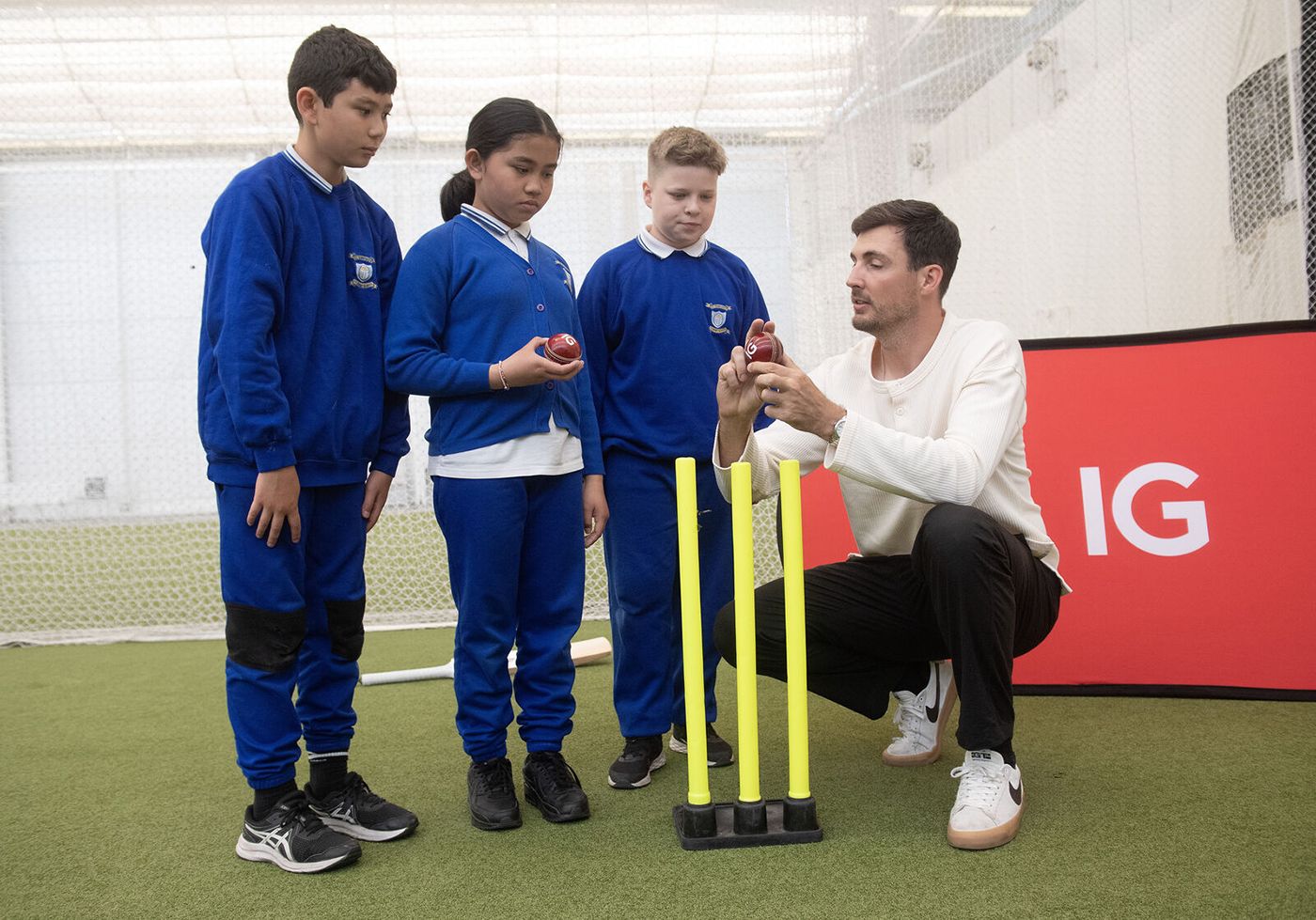 Steven Finn at the launch of IG's Net Gains campaign