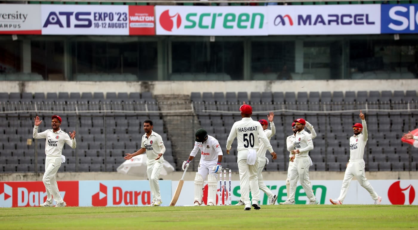 A good DRS call helped debutant Nijat Masood get on the board