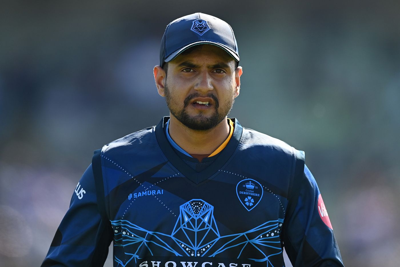 Haider Ali looks on
