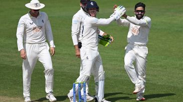 Kent spinners overcome late flourish to seal innings victory over Northamptonshire