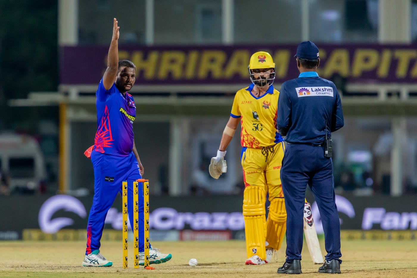 Alliraj Karuppusamy tried to run Shivam Singh out at the non-striker's end