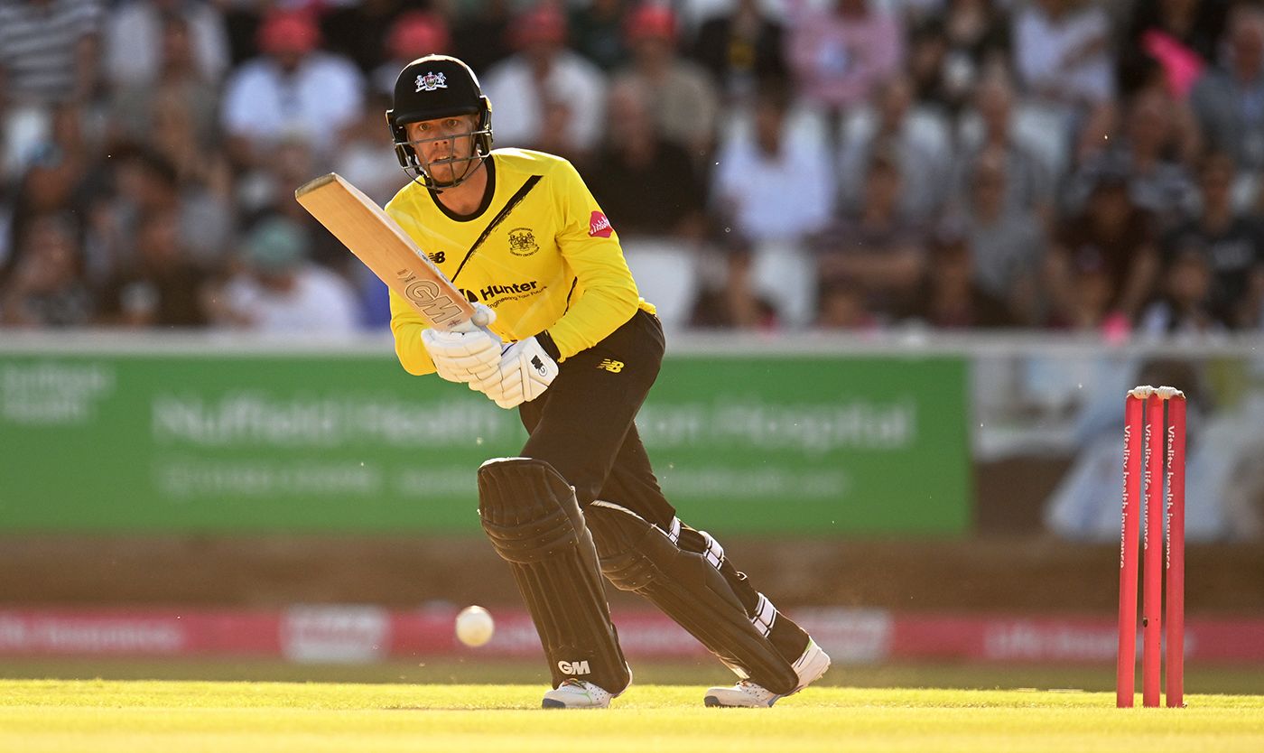 Grant Roelofsen works the ball into the leg side