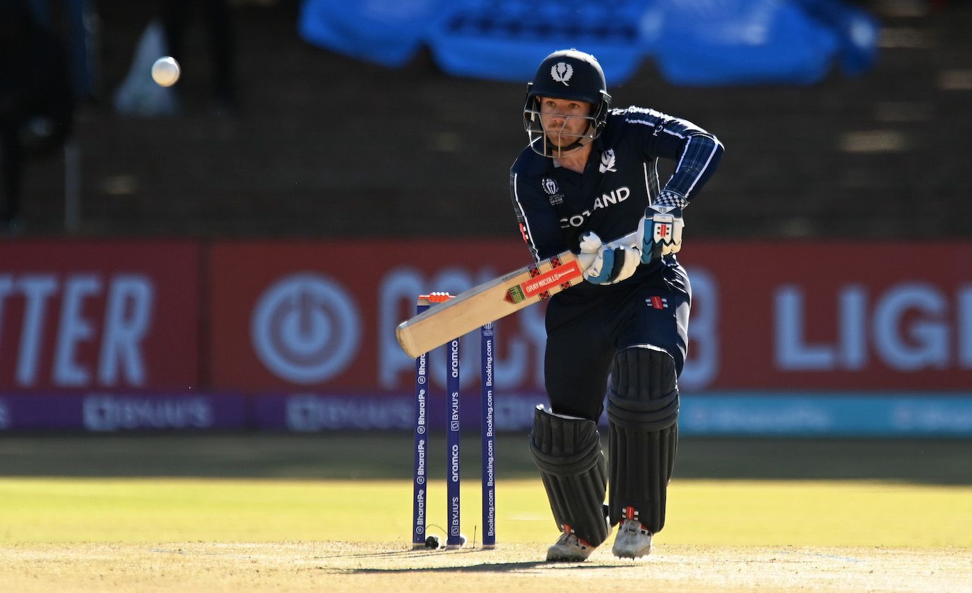 Matthew Cross plays on the off side